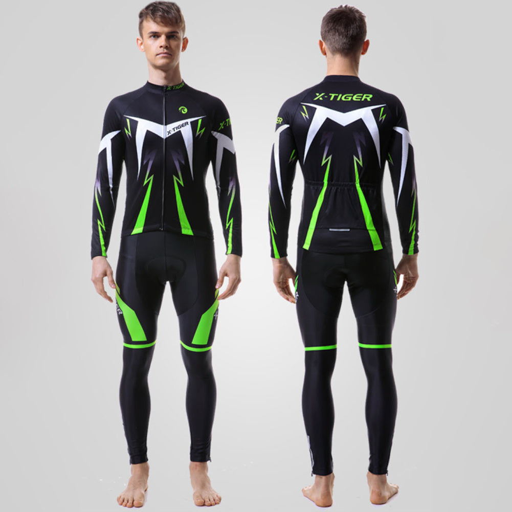 Men's Cycling Jersey Set – Quick-Dry, Breathable Long Sleeve Road Bike & Motorcycle Clothing Suit