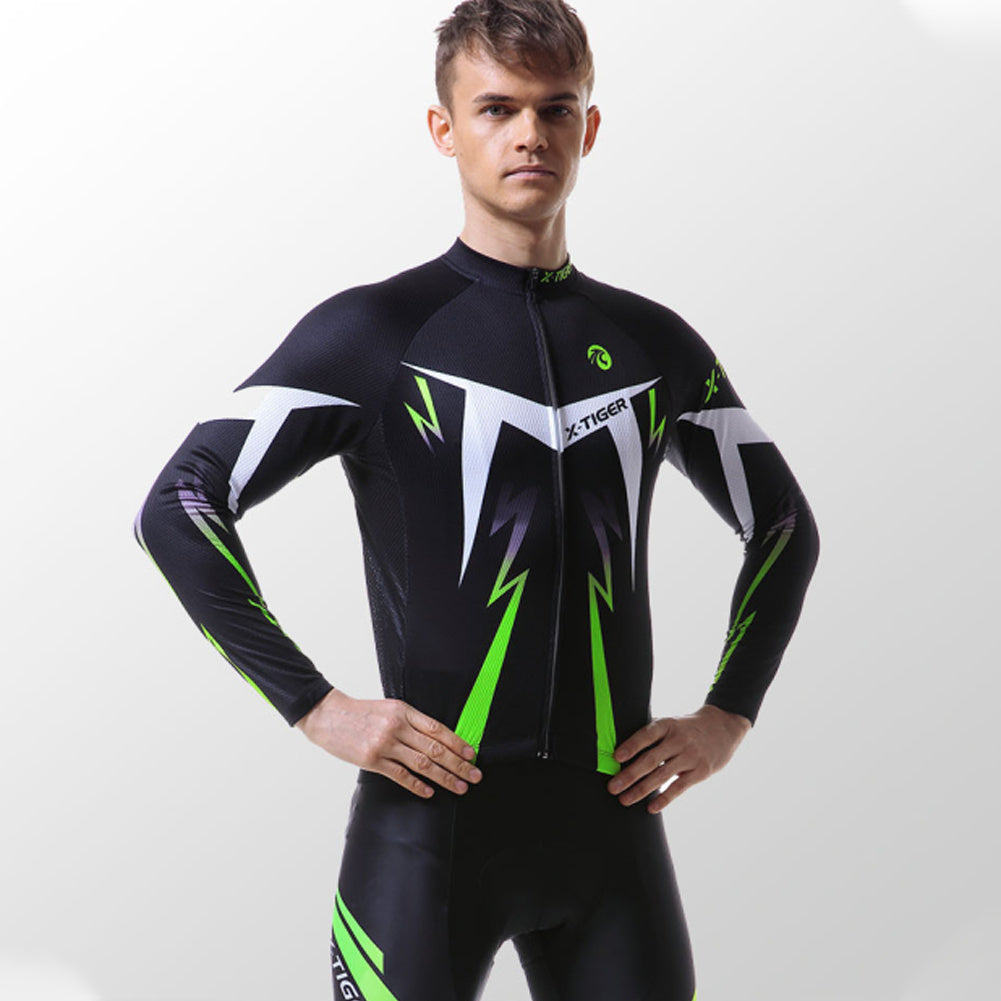 Men's Cycling Jersey Set – Quick-Dry, Breathable Long Sleeve Road Bike & Motorcycle Clothing Suit
