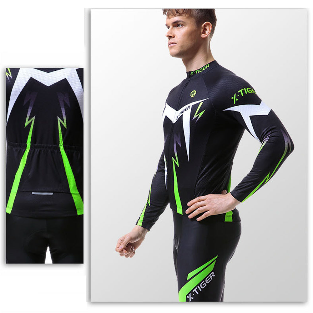 Men's Cycling Jersey Set – Quick-Dry, Breathable Long Sleeve Road Bike & Motorcycle Clothing Suit