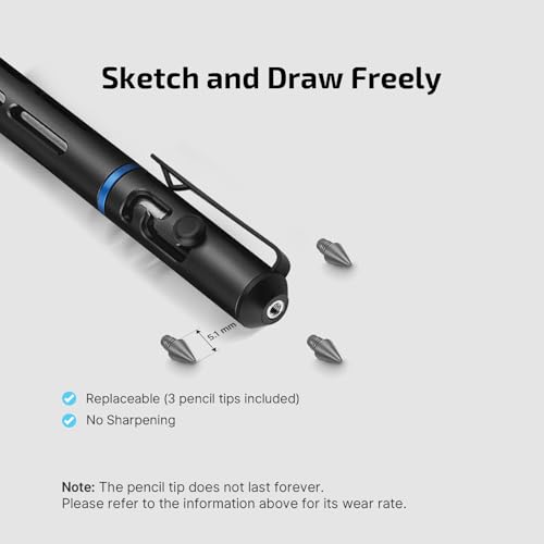 OLIGHT O'Pen Mini 2 Ballpoint Pen and Pencil in One, Replaceable EDC Refill and Pencil Tip, Smooth Writing, for Office, Working, Writing (Black)