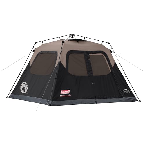 Coleman Instant Tent with 1-Minute Setup, 4/6/8/10 Person Tent with Pre-Attached Poles, Air Vent, & Carry Bag