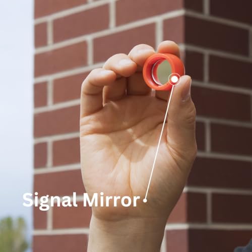 Emergency Zone 5 in 1 Survival Whistle. Compass, Whistle, Water-Resistant Container, Signal Mirror, Ferro Rod. Available in 1, 3, 30, and 300 Pack. (3)