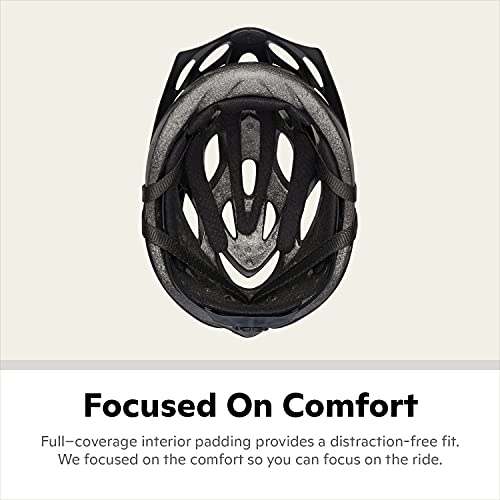 Schwinn Thrasher Helmet for Adults, Black, Size 58 - 62 cm, for Riders Ages 14+, Lightweight Microshell, Adjustable Dial and Straps, Interior Padding, 20 Air Vents, Removable Visor, Adult Bike Helmet