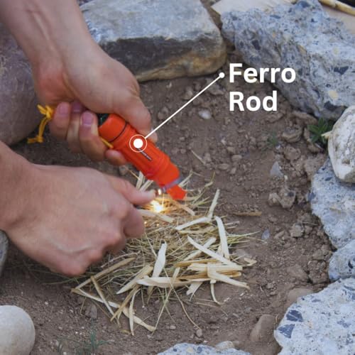 Emergency Zone 5 in 1 Survival Whistle. Compass, Whistle, Water-Resistant Container, Signal Mirror, Ferro Rod. Available in 1, 3, 30, and 300 Pack. (3)