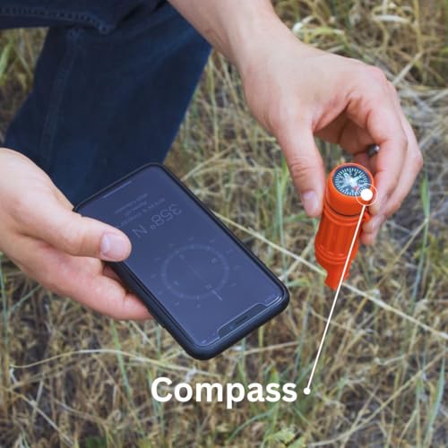 Emergency Zone 5 in 1 Survival Whistle. Compass, Whistle, Water-Resistant Container, Signal Mirror, Ferro Rod. Available in 1, 3, 30, and 300 Pack. (3)