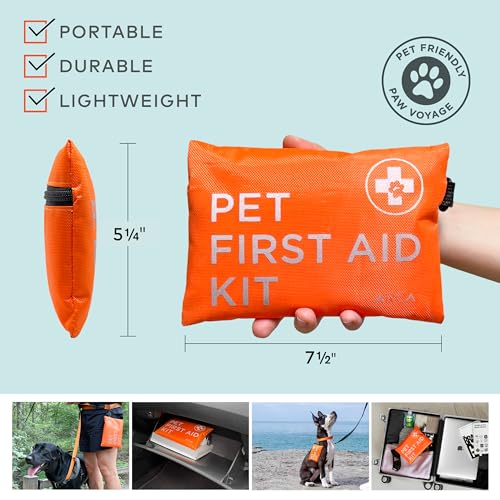 ARCA PET Dog First Aid Kit - Pet Emergency Kit - Water Resistant High Visibility Reflective First Aid Pouch Dog Camping Essentials for Hiking, Backpacking, Sports, Hunting