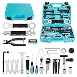 DURATECH 41 Pieces Bike Repair Tools, Complete Bike Tools Kit with Storage Box, Mountain Bike Maintenance Tools, for Mountain, Road, and Park Bicycle with Chain Riveter, Tire Levers, Crank Puller