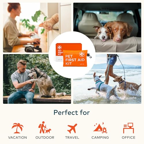 ARCA PET Dog First Aid Kit - Pet Emergency Kit - Water Resistant High Visibility Reflective First Aid Pouch Dog Camping Essentials for Hiking, Backpacking, Sports, Hunting