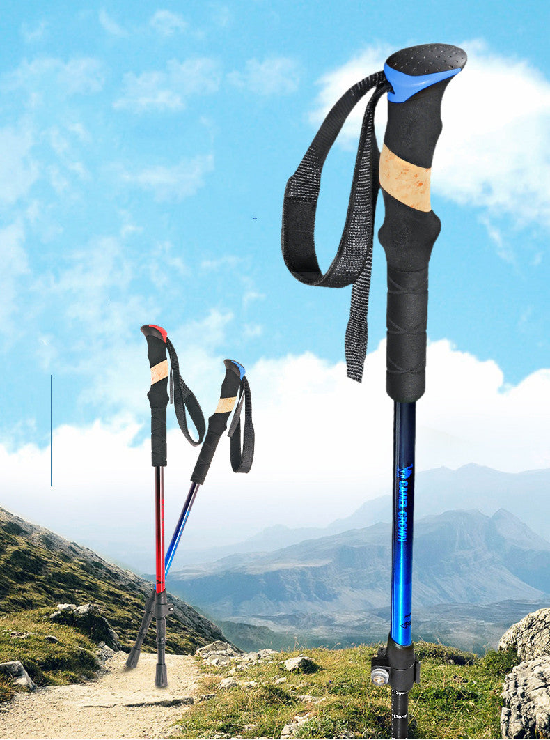 Outdoor Hiking Poles Tungsten Steel Tip Trekking Walking Stick