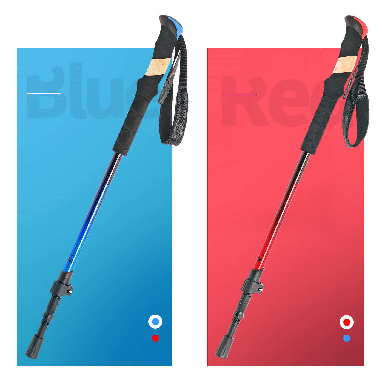 Outdoor Hiking Poles Tungsten Steel Tip Trekking Walking Stick