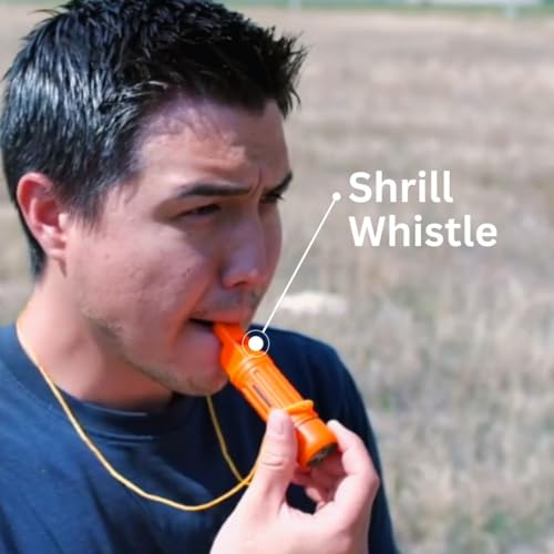 Emergency Zone 5 in 1 Survival Whistle. Compass, Whistle, Water-Resistant Container, Signal Mirror, Ferro Rod. Available in 1, 3, 30, and 300 Pack. (3)