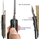 WELESHEI Led Mini Flashlight 6-in-1 Utility Folding Pocket Knife with Bottle Opener Glass Breaker Buckle Whistling Multi-Function Emergency Tool for Hiking Survival Camping Hunting