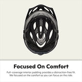 Schwinn Thrasher Helmet for Adults, Black, Size 58 - 62 cm, for Riders Ages 14+, Lightweight Microshell, Adjustable Dial and Straps, Interior Padding, 20 Air Vents, Removable Visor, Adult Bike Helmet