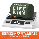 Go Time Gear Emergency Bivvy Bag - 2 Pack, Green - Survival Sleeping Bag for Adults - Lightweight Waterproof Bivy Sack & Emergency Blanket - Compact Camping & Backpacking Gear