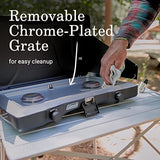 Coleman Triton 2-Burner Propane Stove, Portable Camping Cooktop with 2 Adjustable Burners & Wind Guards, 22,000 BTUs of Power for Camping, Tailgating, Grilling, BBQ, & More