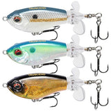 TRUSCEND Top Water Fishing Lures with BKK Hooks, Whopper for Freshwater or Saltwater, Floating Lure Bass Catfish Pike, Wobble Surface Bait Teasers Gifts Men