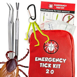 Mega Tick Kit Removal 50pcs Remover Tools for Humans and Dogs - Hiking Gear Tick Puller and Tweezers - First aid kit (1 Set)