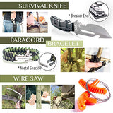 Weyland Ultimate Survival Kit – 11-in-1 Outdoor Gear with Survival Knife, Fire Starter, Compass, Multitool, Paracord Bracelet, & Case for Camping, Hiking, Emergency Preparedness