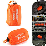 Emergency Sleeping Bag 2 Pack - Lightweight Survival Sleeping Bag Waterproof Thermal Bivy Sack Tent Portable Emergency Blanket Survival Gear for Camping Hiking Outdoor Adventure Activities (2 Pack)