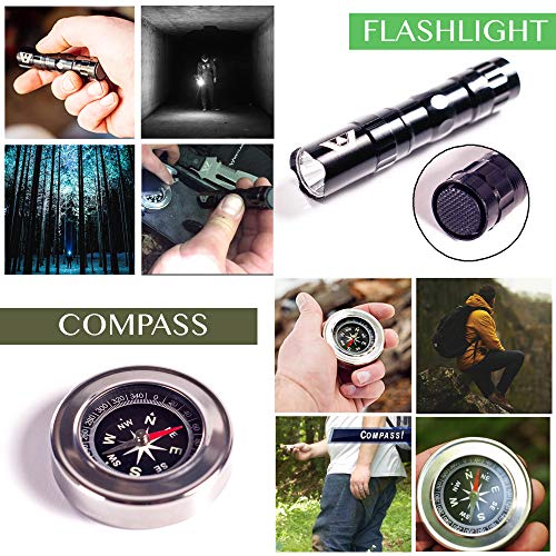 Weyland Ultimate Survival Kit – 11-in-1 Outdoor Gear with Survival Knife, Fire Starter, Compass, Multitool, Paracord Bracelet, & Case for Camping, Hiking, Emergency Preparedness