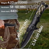 Pocket Knife for Men - Spring Assisted Knife with Fire Starter Whistle Paracord Handle - Tactical Folding Blade - Best for Survival Hiking Hunting Camping - Birthday Gifts Idea for Dad Husband 6772