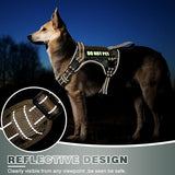 WINSEE Tactical Dog Harness, No Pull Dog Harness for Medium Large Dogs with Handle & Molle, Military Service Dog Vest Harness in Training Pet Harness for Small Dogs