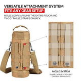 Orca Tactical Molle Water Bottle Pouch - Molle Water Bottle Holder for Backpack – Tactical Pouch for 32 oz & 40 oz Bottles – Insulated Water Bottle Holster – Keeps Drinks Cooler Longer (Coyote Brown)