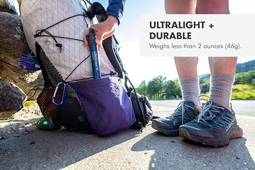 LifeStraw Personal Water Filter for Hiking, Camping, Travel, and Emergency Preparedness, 2 Pack, Blue