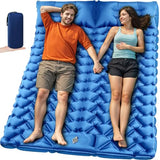 Oramoose Sleeping Pad for Camping 2 Person, Double Camping Pad with Built-in Foot Pump and Pillow, Inflatable 4in Extra-Thick Ultralight Air Mattress for Backpacking, Hiking, Travel, Tent, Car, Gift