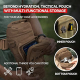 Orca Tactical Molle Water Bottle Pouch - Molle Water Bottle Holder for Backpack – Tactical Pouch for 32 oz & 40 oz Bottles – Insulated Water Bottle Holster – Keeps Drinks Cooler Longer (Coyote Brown)