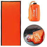 Emergency Sleeping Bag 2 Pack - Lightweight Survival Sleeping Bag Waterproof Thermal Bivy Sack Tent Portable Emergency Blanket Survival Gear for Camping Hiking Outdoor Adventure Activities (2 Pack)