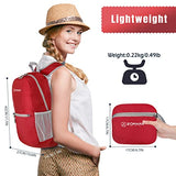 ZOMAKE Ultra Lightweight Hiking Backpack 20L, Packable Small Backpacks Water Resistant Daypack for Women Men(Bright Red)