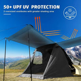SUV Car Tent, Tailgate Shade Awning Tent for Camping, Vehicle Camping Tents Outdoor Travel (Black) story 2
