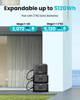 1 Portable Power Station 2000W (4500W Peak), 1024Wh LiFePO4 Battery Generator with 1400W AC Charging & 800W Solar Charging