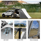 SUV Car Tent, Tailgate Shade Awning Tent for Camping, Vehicle Camping Tents Outdoor Travel (Black) story 2